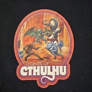 Legends Of Cthulhu Graphic T-Shirt Men's Large Black Fantasy‎ Horror
